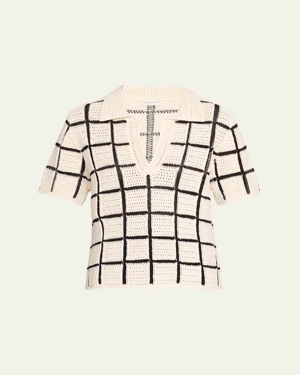 Tiramisu Knit Polo Top